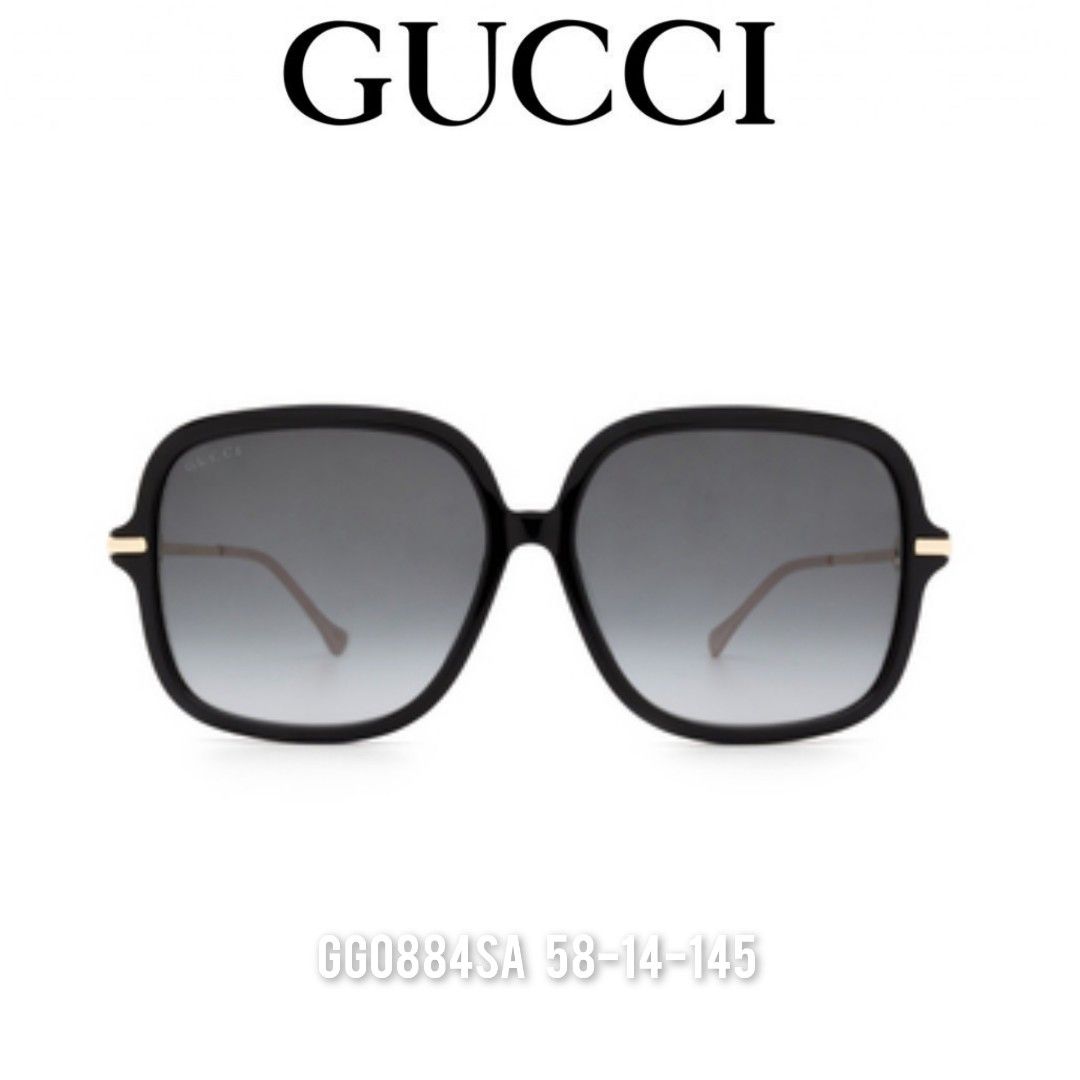 GUCCI GG0884SA‎ Women\'s Square Sunglasses Black Frame Sz 58-14-145 Authentic s-l400.jpg main image 4