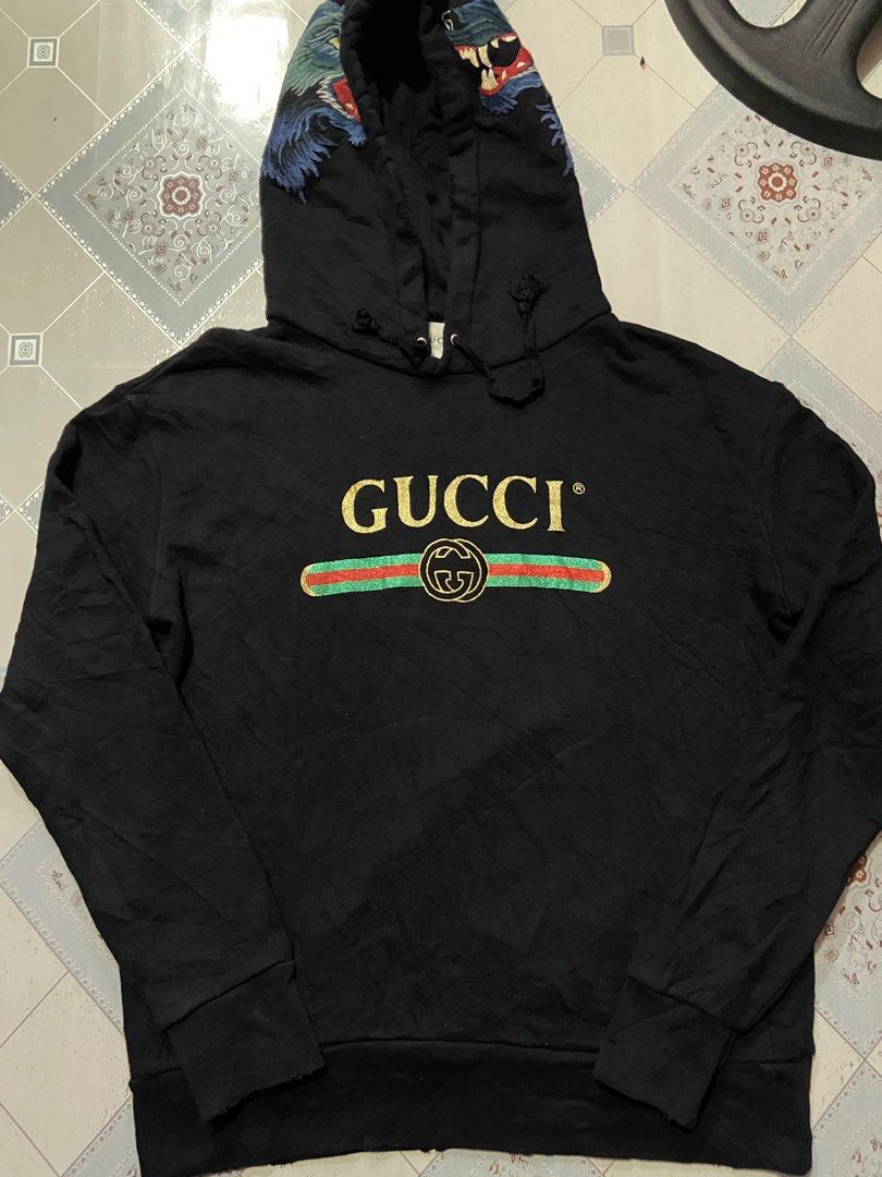 Gucci Wolf Embroidered Hoodie Luxury Apparel on Carousell