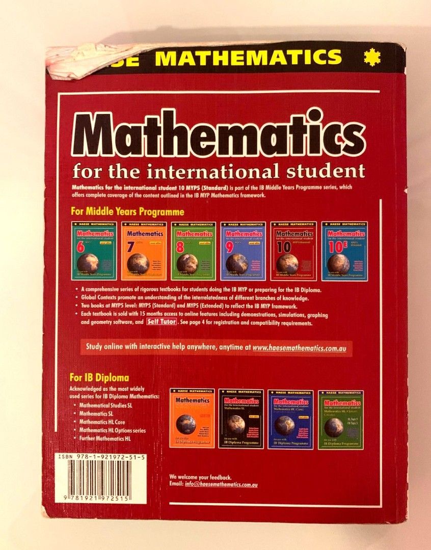 Haese mathematics 10 myp5 standard buku alat tulis buku pelajaran