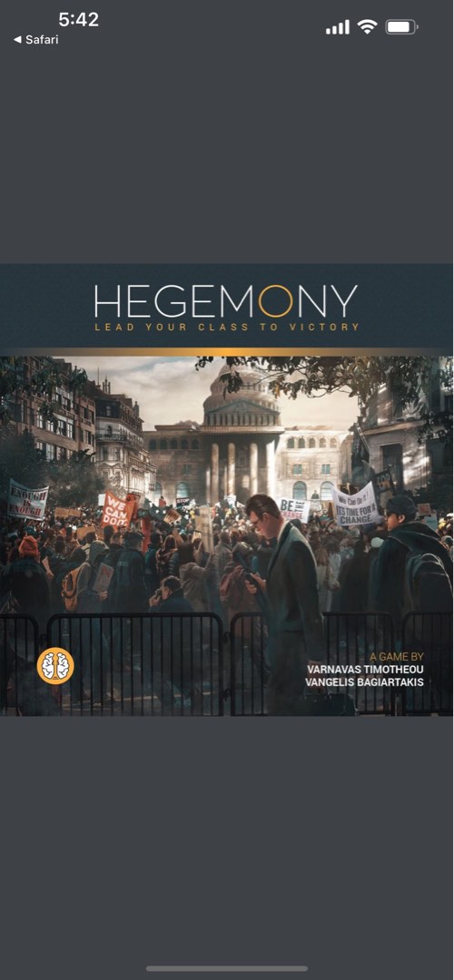 Hegemony Lead Your Class to Victory Kickstarter Edition, Hobbies & Toys, Toys & Games on Carousell