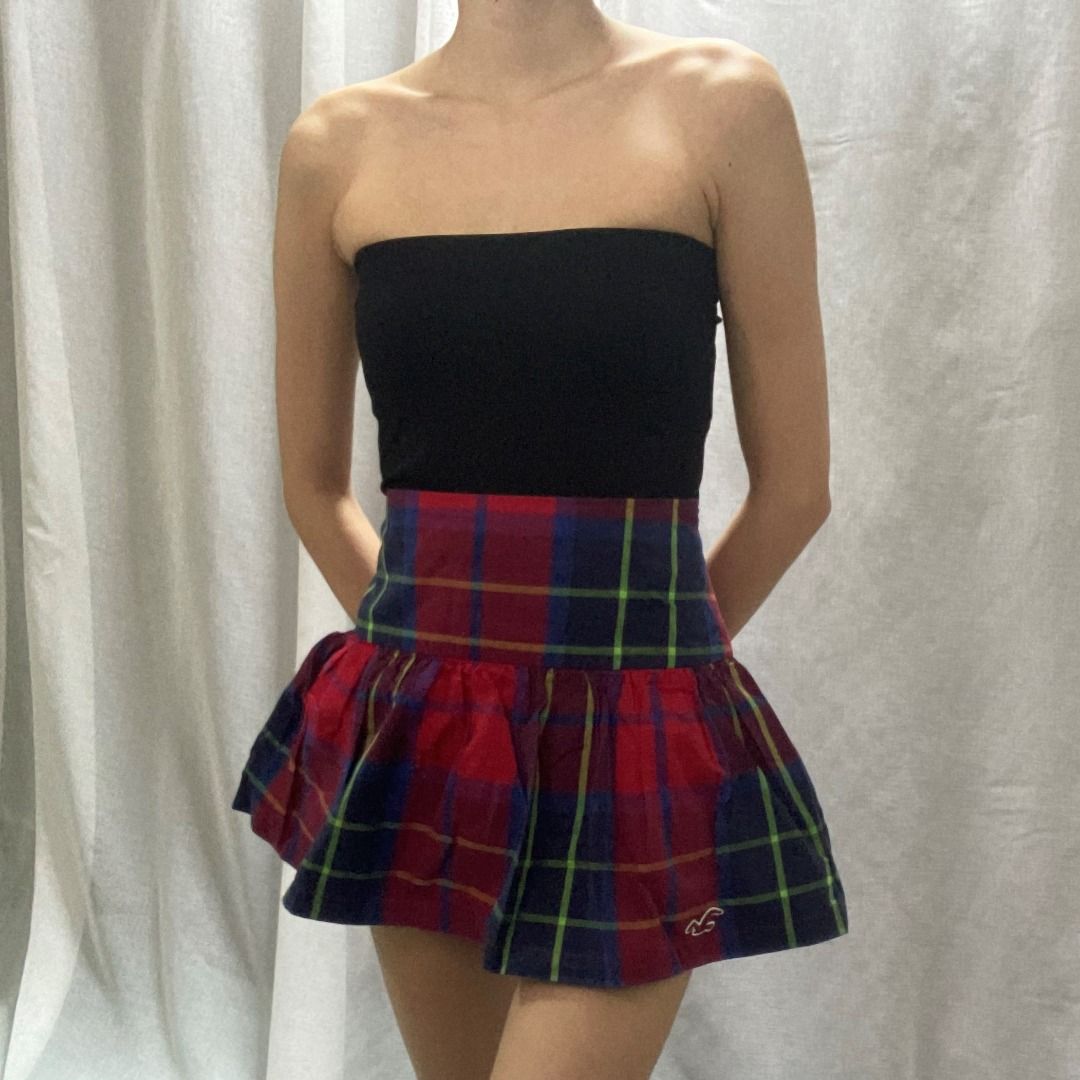 Plaid mini skirt on sale hollister