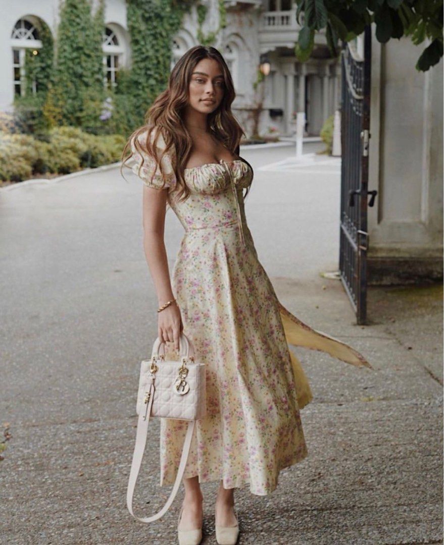 House of CB Tallulah Dress in Lemon Floral, Women's Fashion, Dresses u0026  Sets, Dresses on Carousell