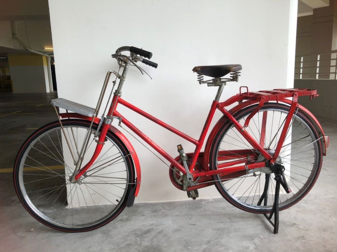 FOR SALE Iconic red vintage postman bicycle located in Penang