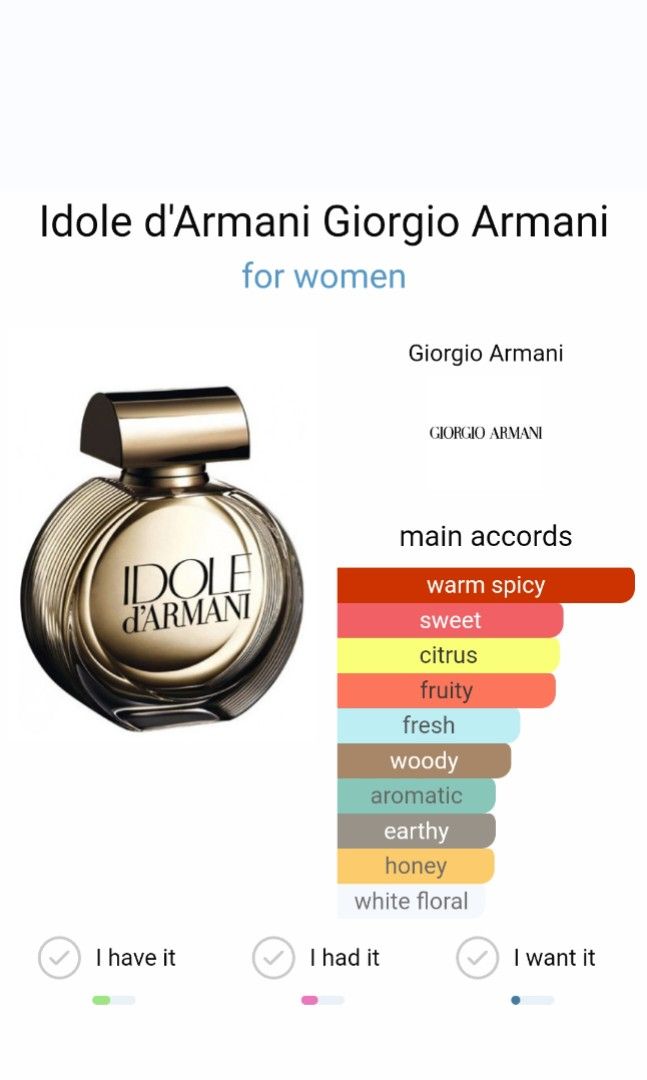 Perfume Spray Giorgio Armani Idole Perfume Giorgio Armani Idole D