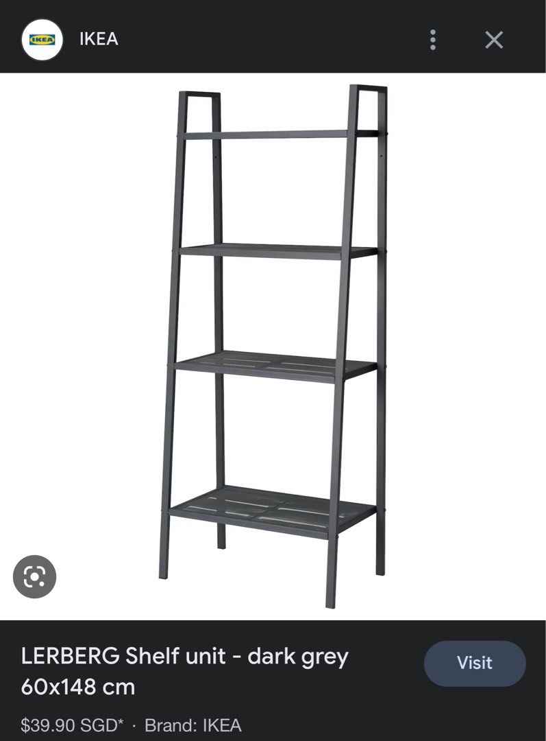 Ikea metal rack, Furniture & Home Living, Furniture, Shelves,