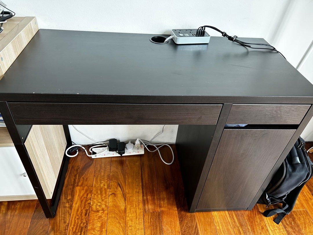 IKEA Micke Desk dark brown, Furniture & Home Living, Furniture