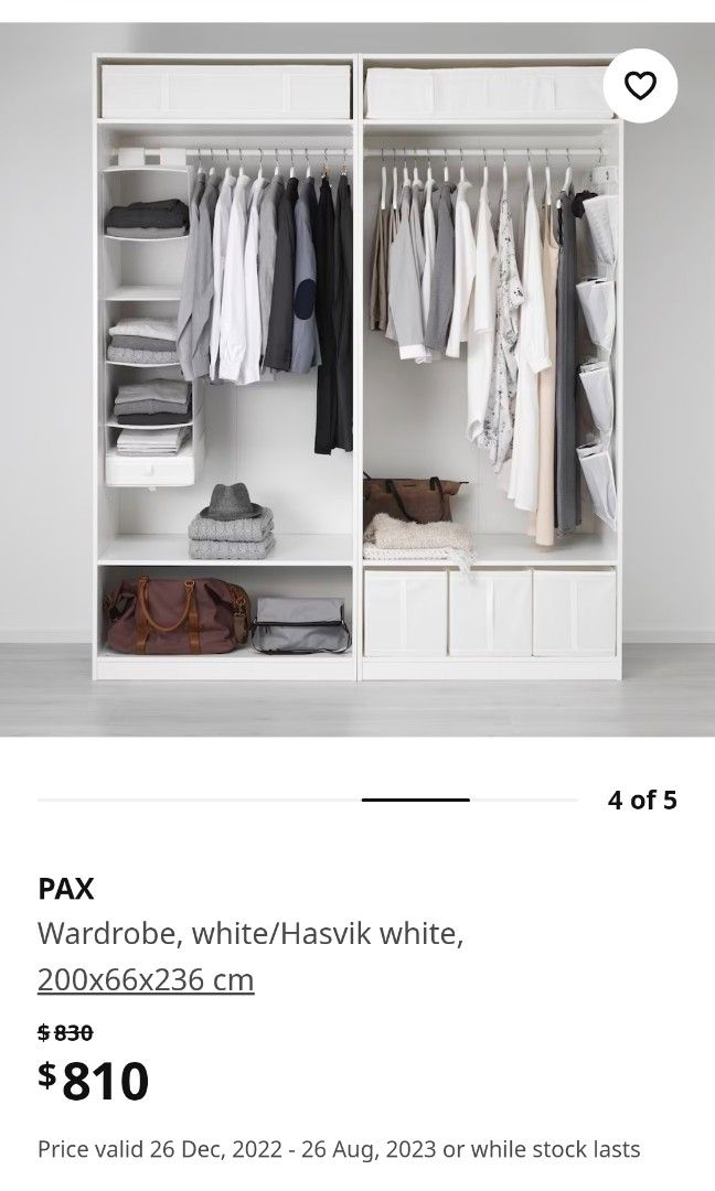 IKEA PAX Wardrobe, Furniture & Home Living, Furniture, Shelves ...