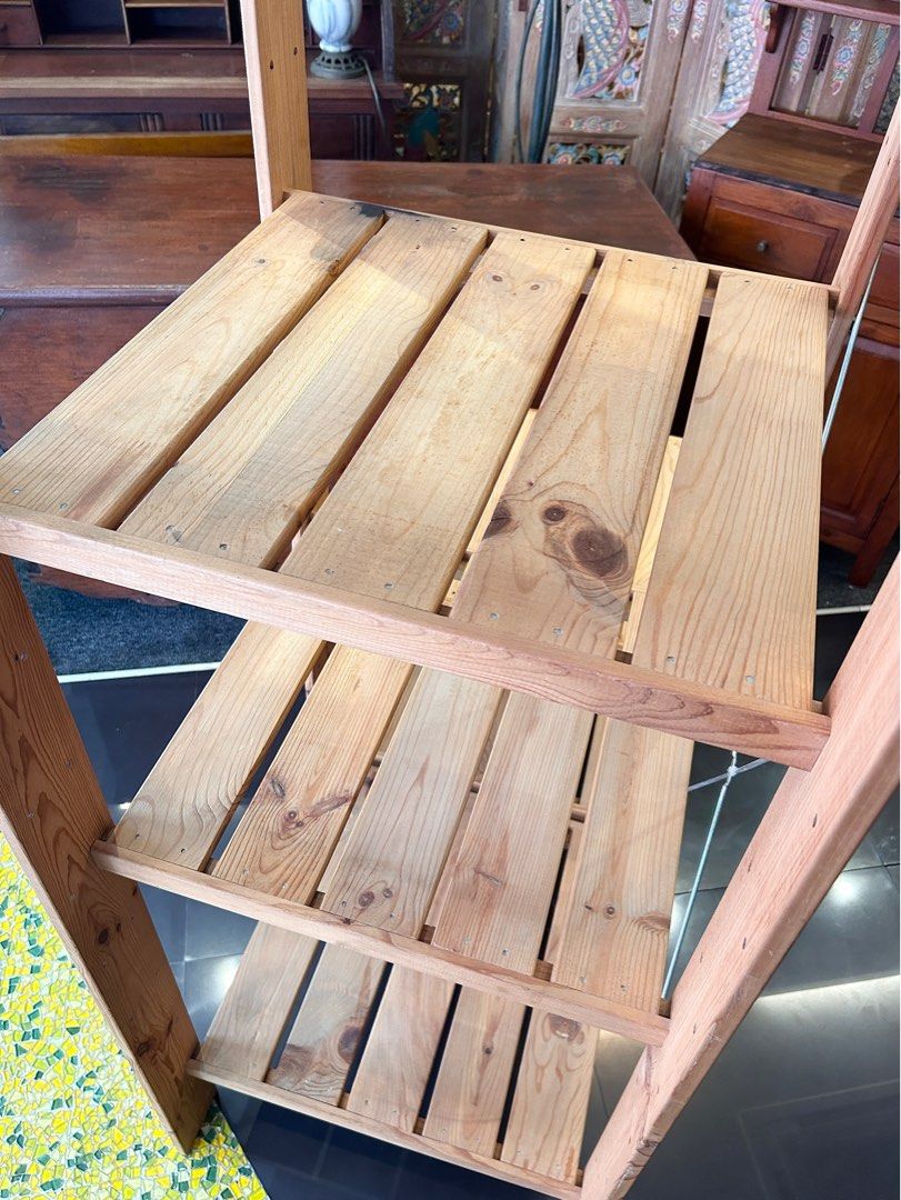 Ikea Pine wood shelving unit, Furniture & Home Living, Furniture