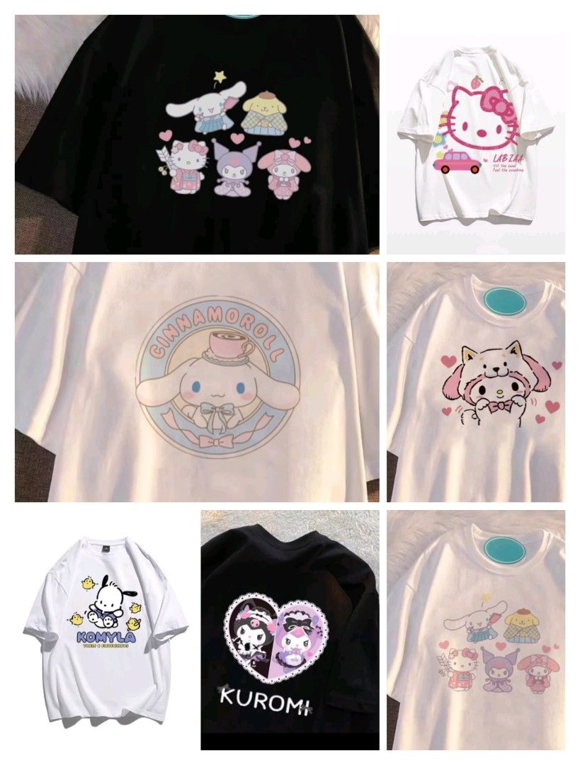 🤍INSTOCK🤍 sanrio graphic tees (t-shirt tshirt top cute