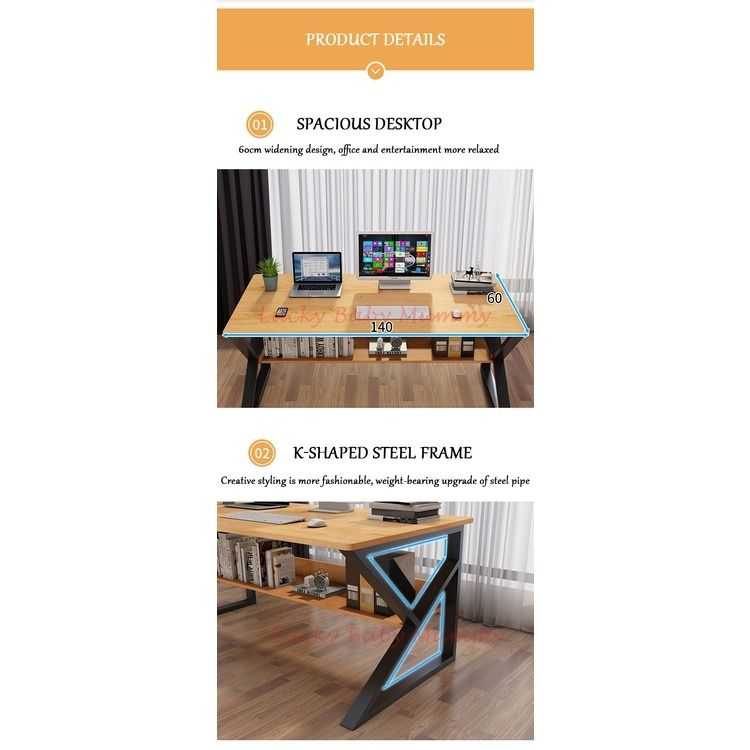 K Frame Computer Study Table local Stock, Furniture & Home Living ...