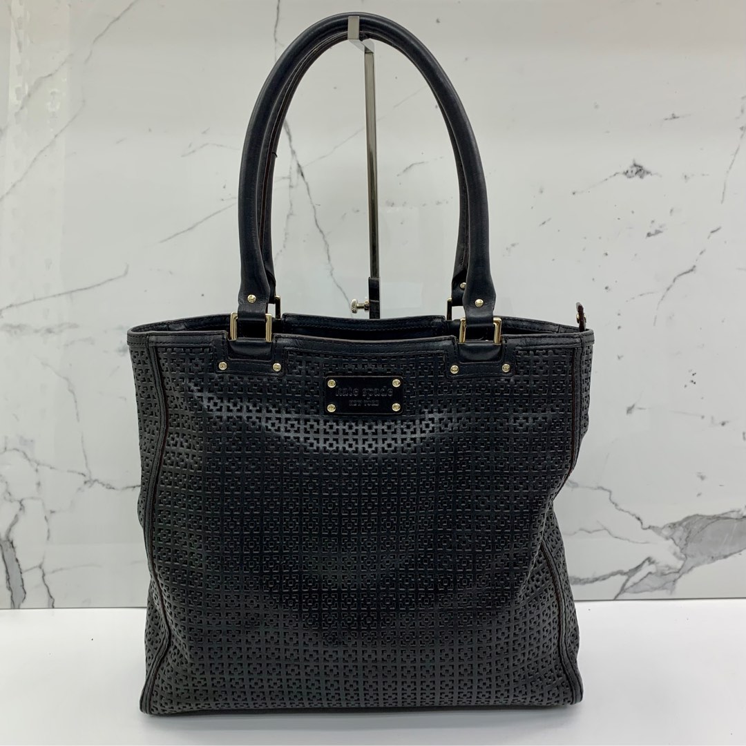 KATE SPADE BLACK CUT OUT TOTE BAG 237008899 Luxury Bags