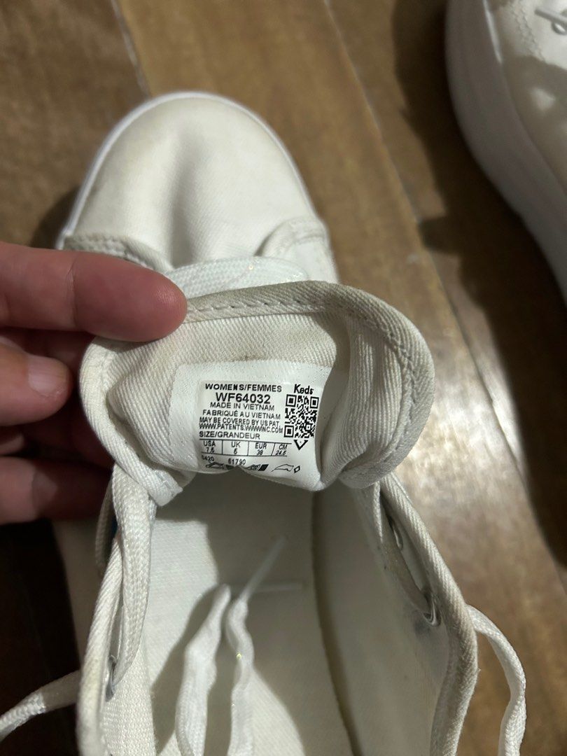 Keds white canvas triple decker size 7.5 Women s Fashion Footwear Sneakers on Carousell