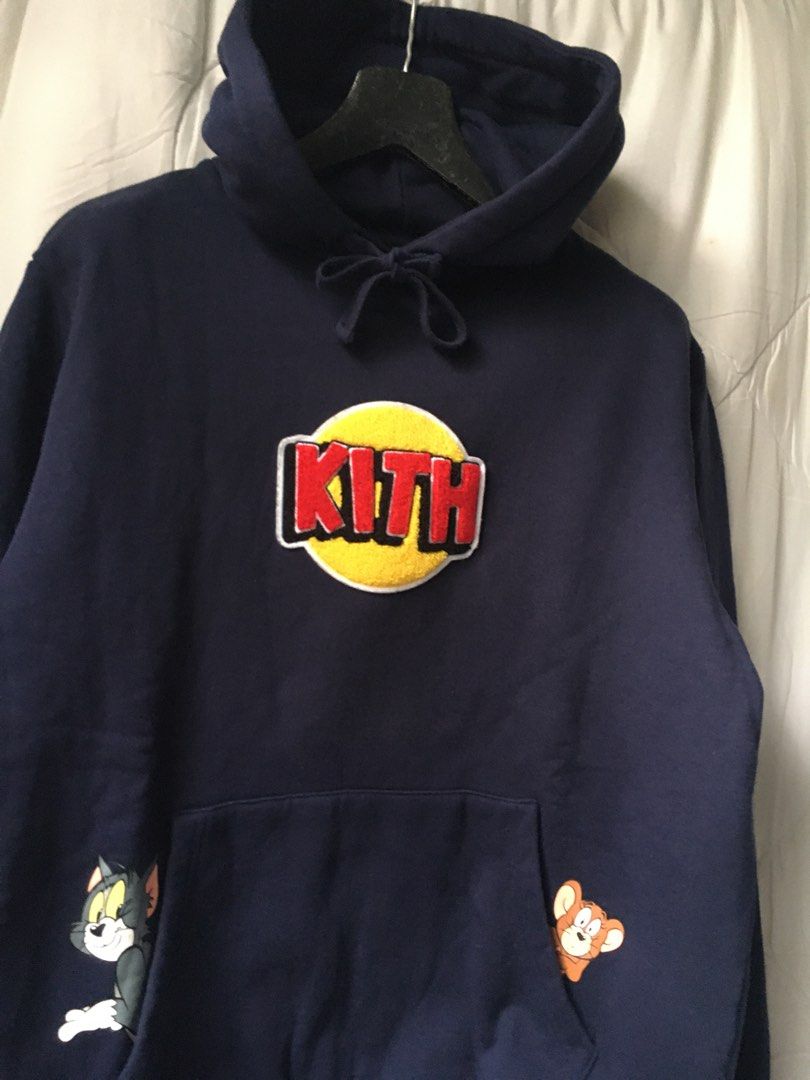 【Ｌ】KITH X TOM & JERRY HOODIE NAVY