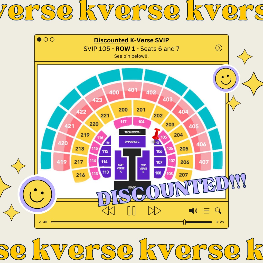 K-verse Discounted - SVIP 105 Row 1 - The Boyz Aespa Taeyeon, Tickets ...