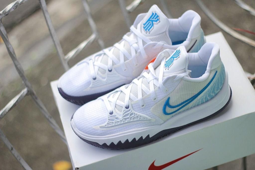 Kyrie 4 blue deals white