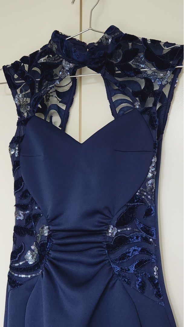 Lipsy blue sequin dress top