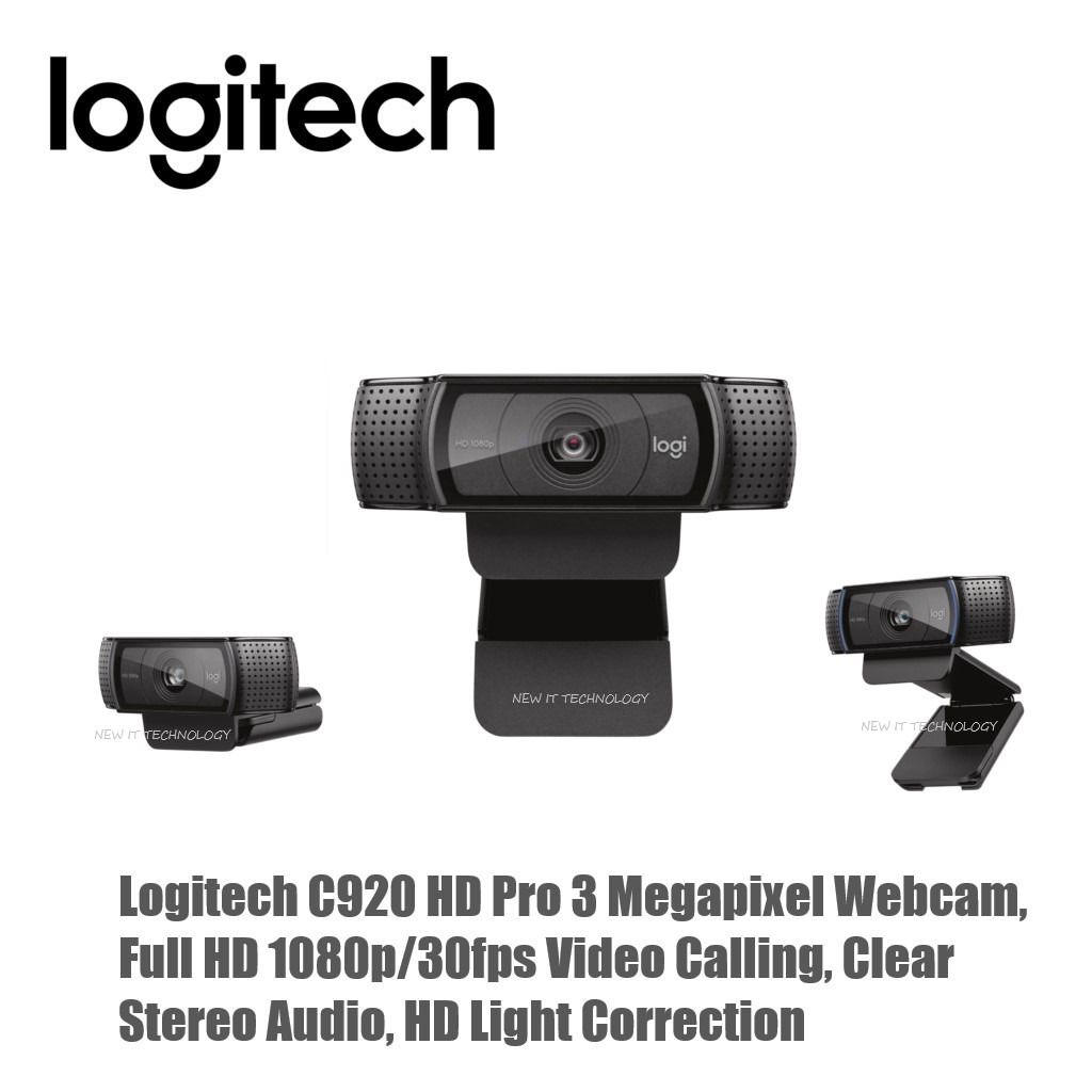 Logitech C920 HD Pro cam, Full HD 1080p/30fps Video Calling, Clear