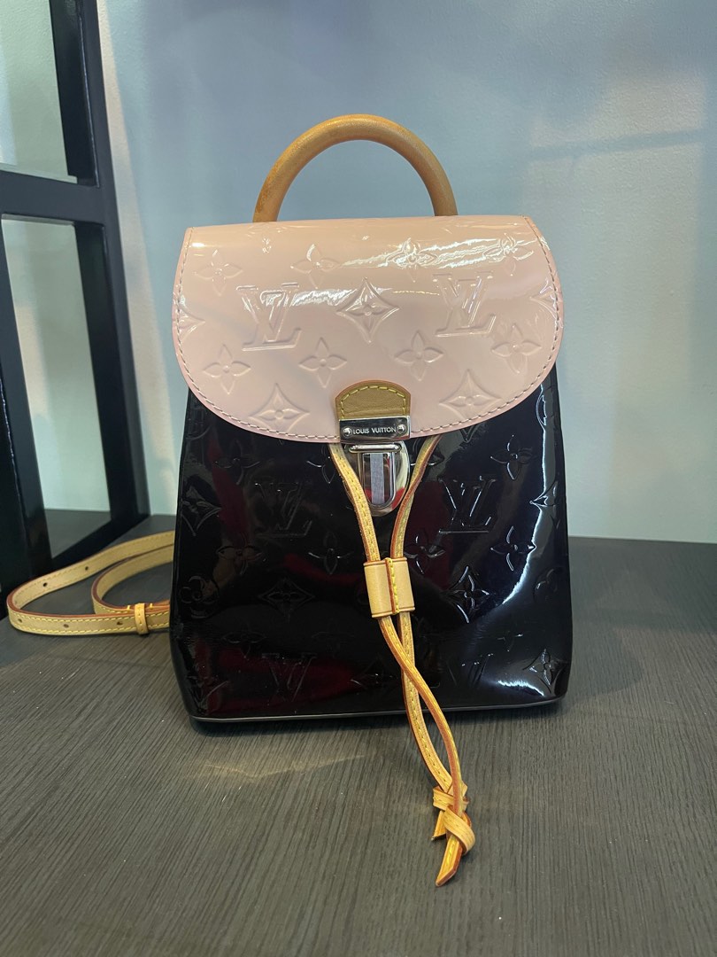 Louis Vuitton, Bags, Auth Lv Louis Vuitton Vernis Hot Springs Backpack  Rose Amarante
