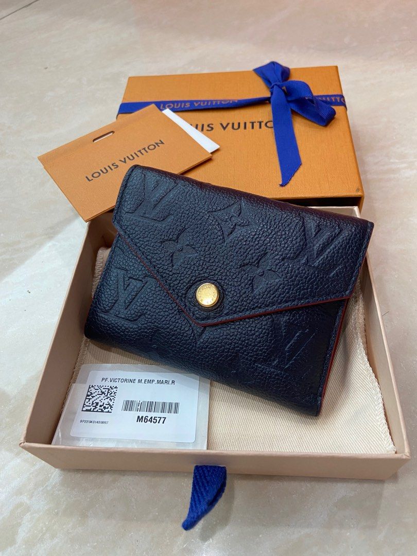 Louis Vuitton Monogram Empreinte Leather Clea Wallet Marine Rouge 2021