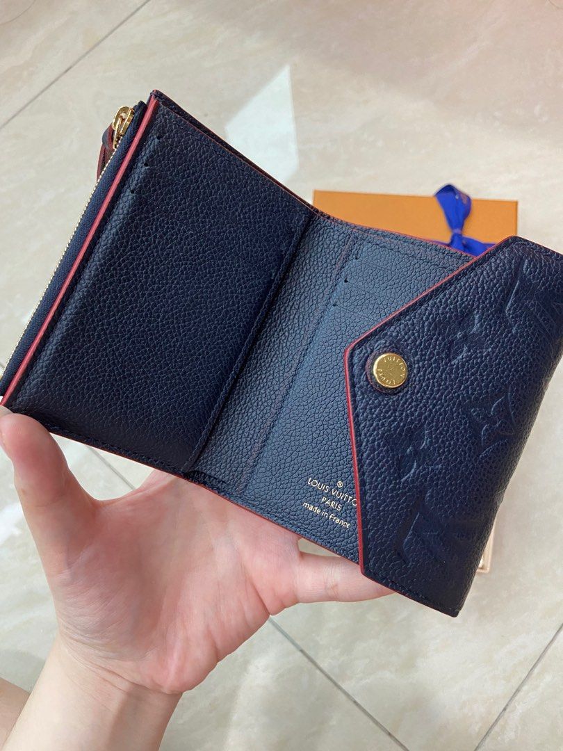 Louis Vuitton Victorine Wallet Navy Monogram Empreinte Leather