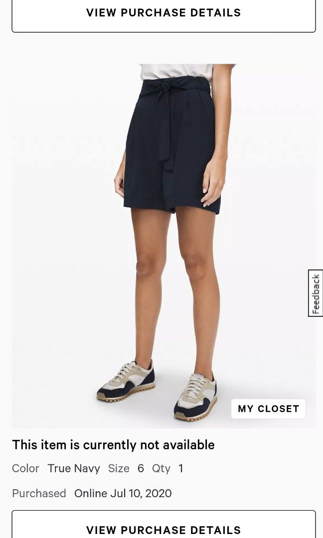 Lululemon noir high rise short 5.5