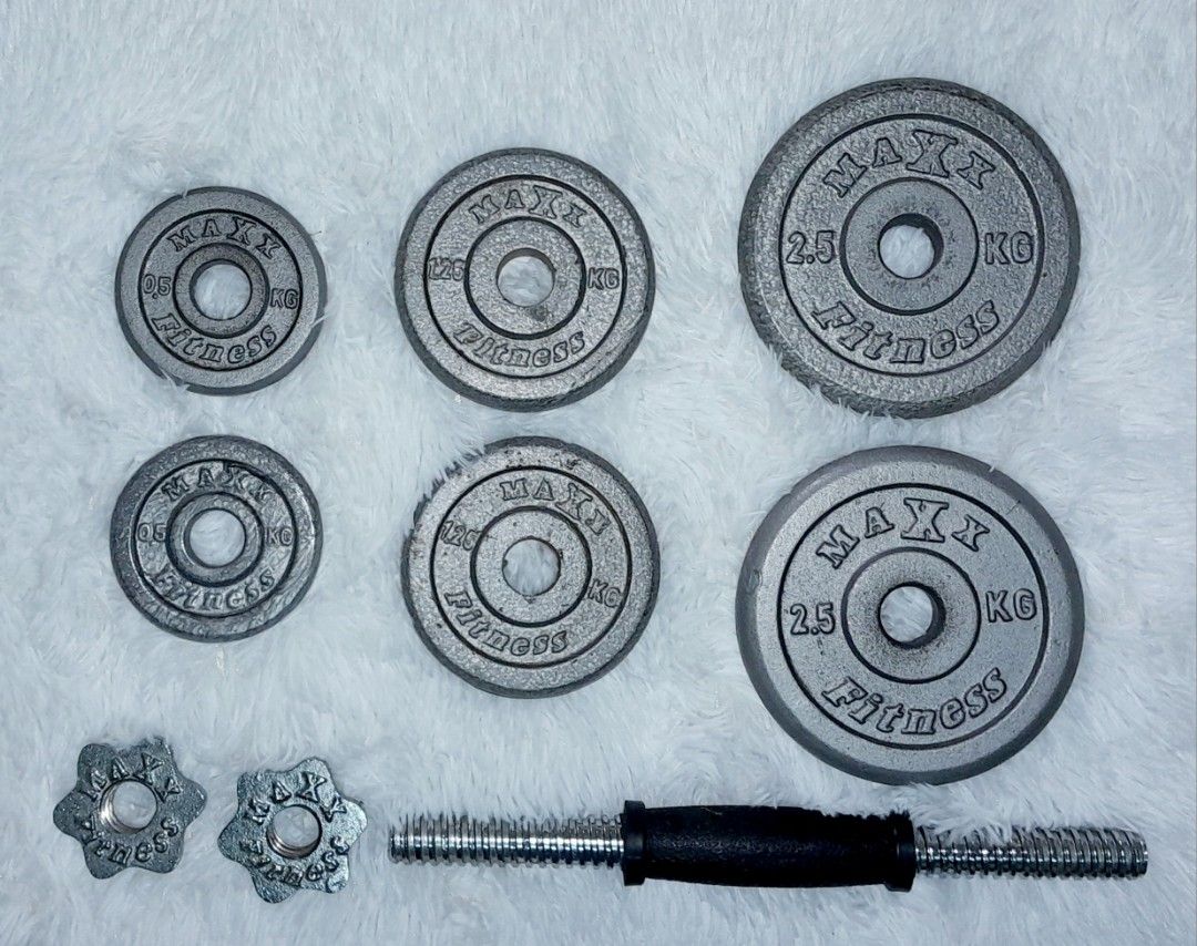 MAXX Fitness Dumbbell Chrome 10kg, Sports Equipment, Exercise