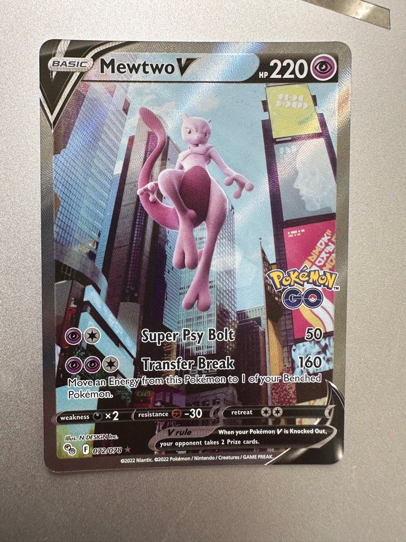 Mewtwo V Alternate Art Pokemon Go, Hobbies & Toys, Memorabilia