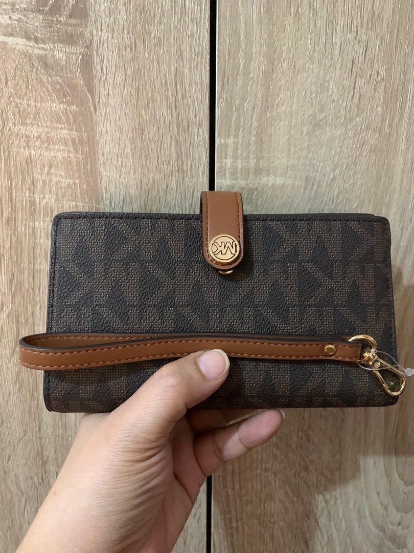 Michael Kors Tech Wallet Mono Brown Brand New Original