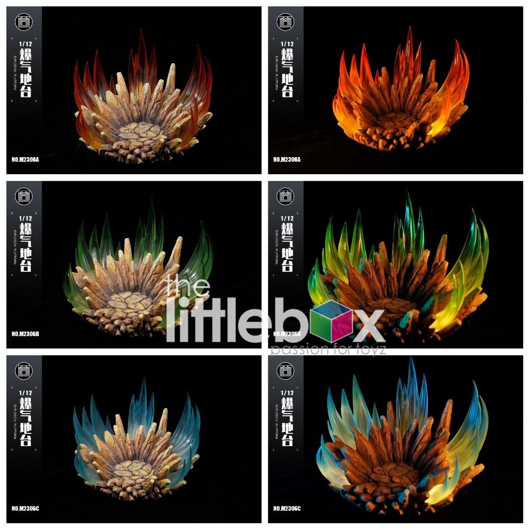 Mmmtoys Explosion Diorama Scene 1/12 Scale Action Figure Fire Flame