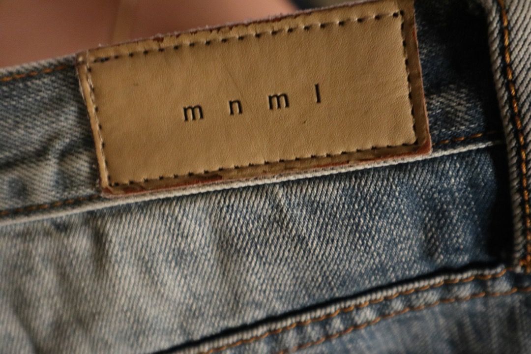 Mnml distressed biker jeans w/ zip (Category: Jeans) located in Quezon City. Submitted by thegood.goodsph (Listing ID 1222606320, Image 3). Description: Mnml distressed biker jeans w/ zipper Size: 34 (fits 32-34 imo) loose stitching on hem .