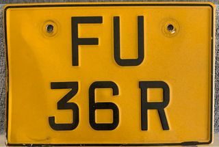 Motorcycle Number Plate For Sale (FU36R)