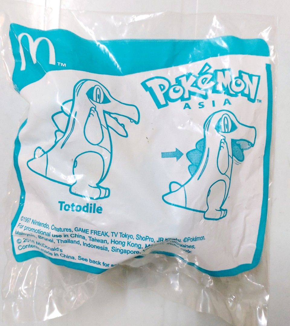 New & Sealed McDonald's Happy Meal 2018Pokemon Asia~Totodile, Hobbies  & Toys, Toys & Games on Carousell