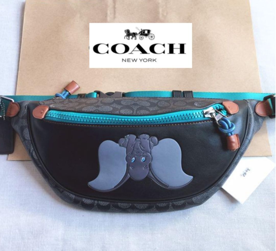 Disney x coach signature rivington belt bag hotsell with dumbo