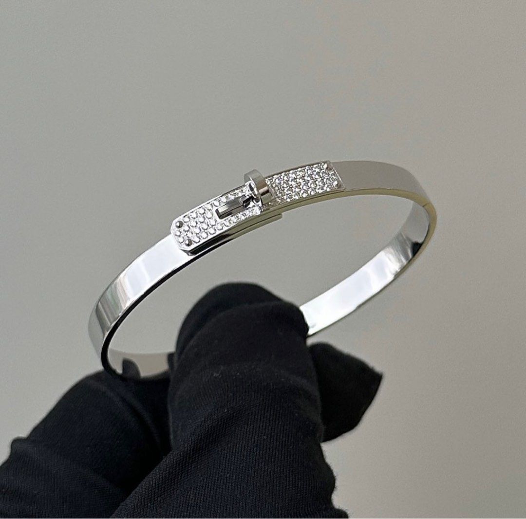 Authentic Diamond Hermes Kelly Double Tour Bracelet 18kt Gold. | eBay
