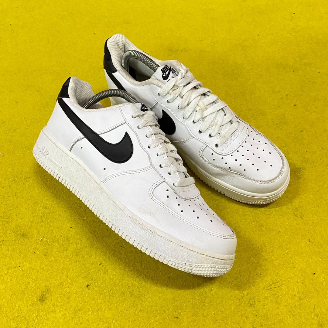Nike AF1 White with Black stripes, Men's Fashion, Footwear, Sneakers on ...