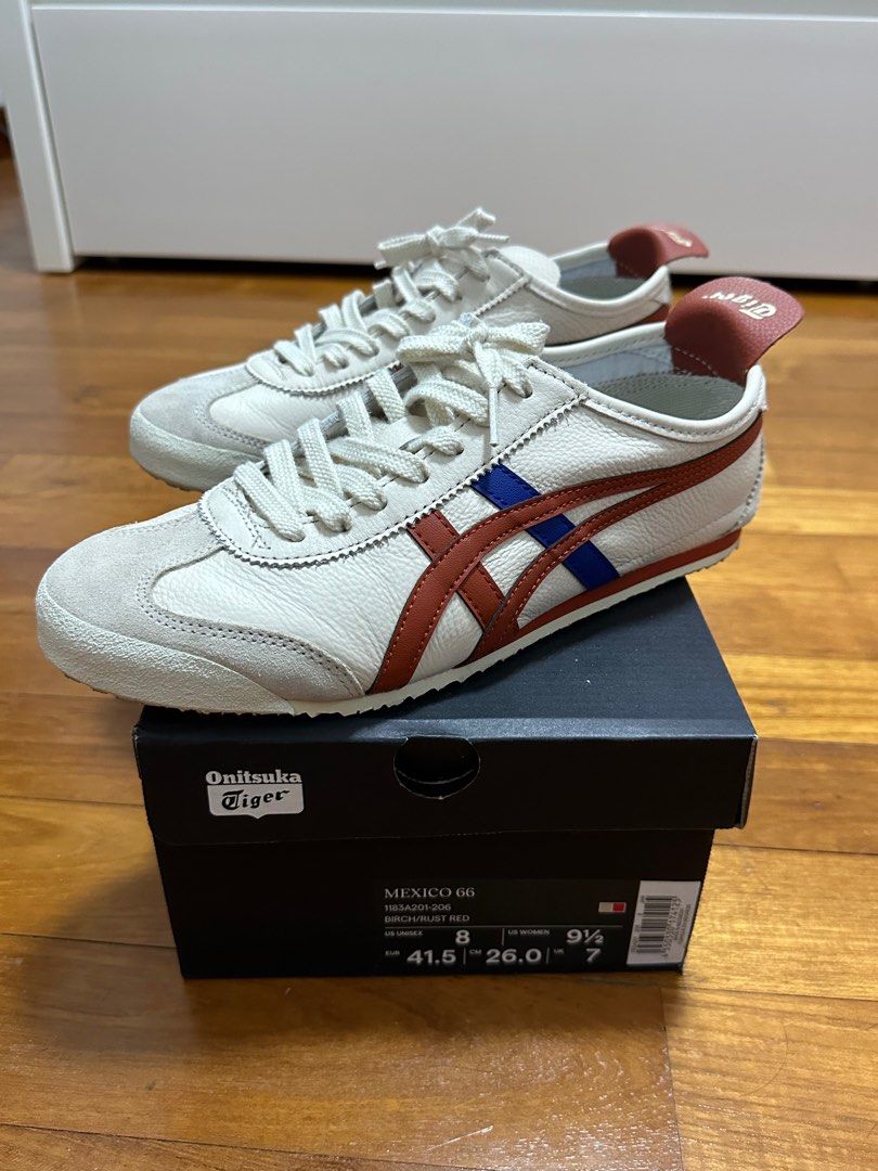 Onitsuka Tiger (Category: Sneakers) located in Singapore. Submitted by jooyeet (Listing ID 1222626786, Image 3). Description: Mexico 66 series Size - US 8 Only wear once. Want to sell because it doesn’t fit..