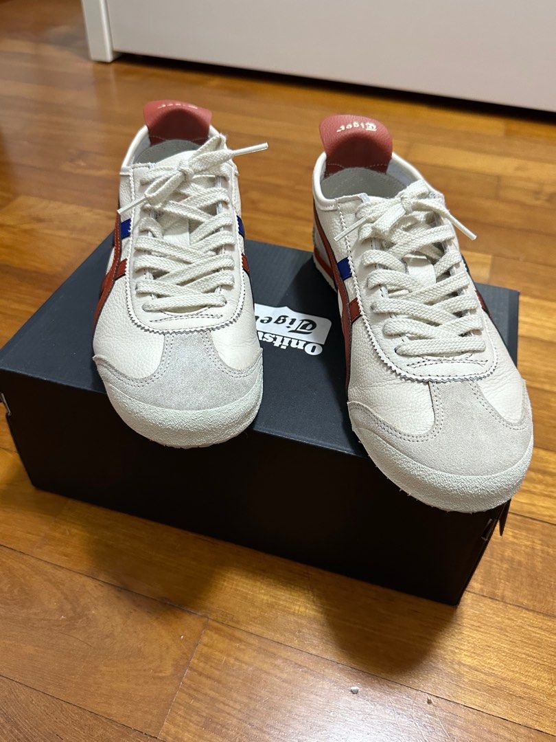 Onitsuka Tiger (Category: Sneakers) located in Singapore. Submitted by jooyeet (Listing ID 1222626786, Image 1). Description: Mexico 66 series Size - US 8 Only wear once. Want to sell because it doesn’t fit..