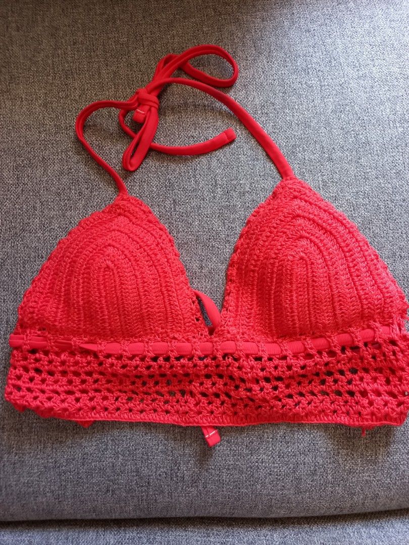Orange Crochet Bathing Suit On Carousell Orange Crochet Bathing Suit On Carousell