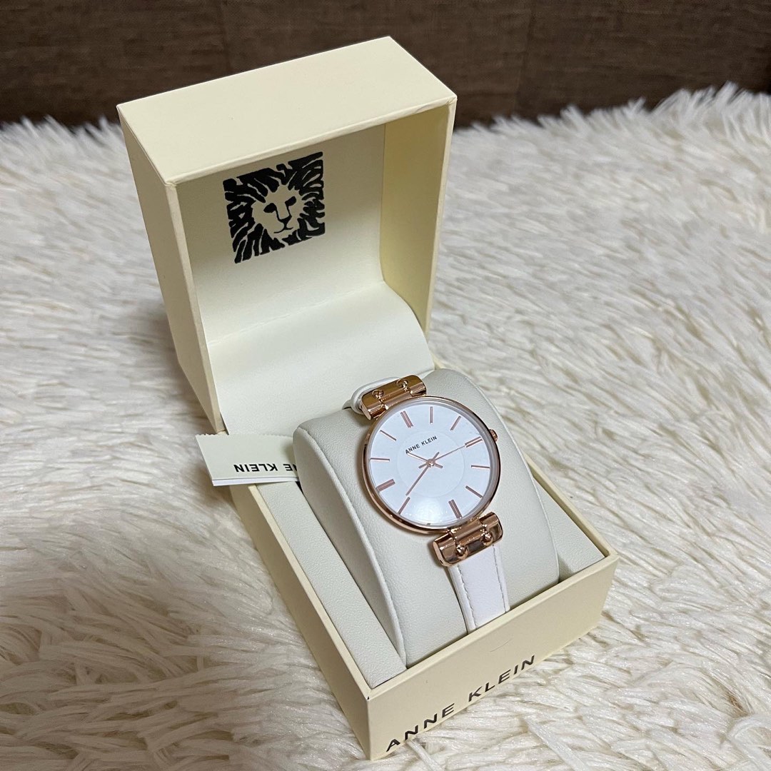 Original Anne Klein White Leather Watch Women s Fashion Watches