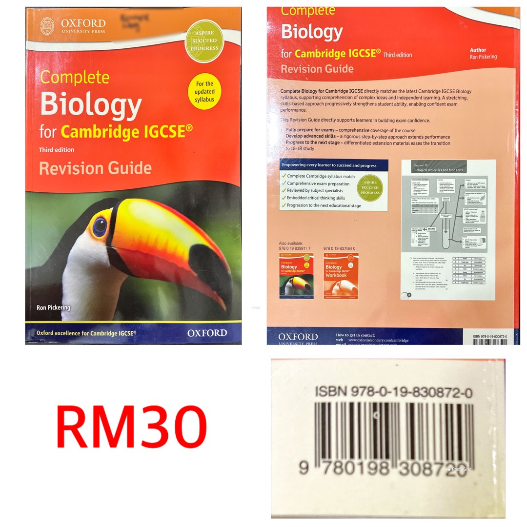 Oxford Complete Biology for Cambridge IGCSE (Revision Guide), Hobbies