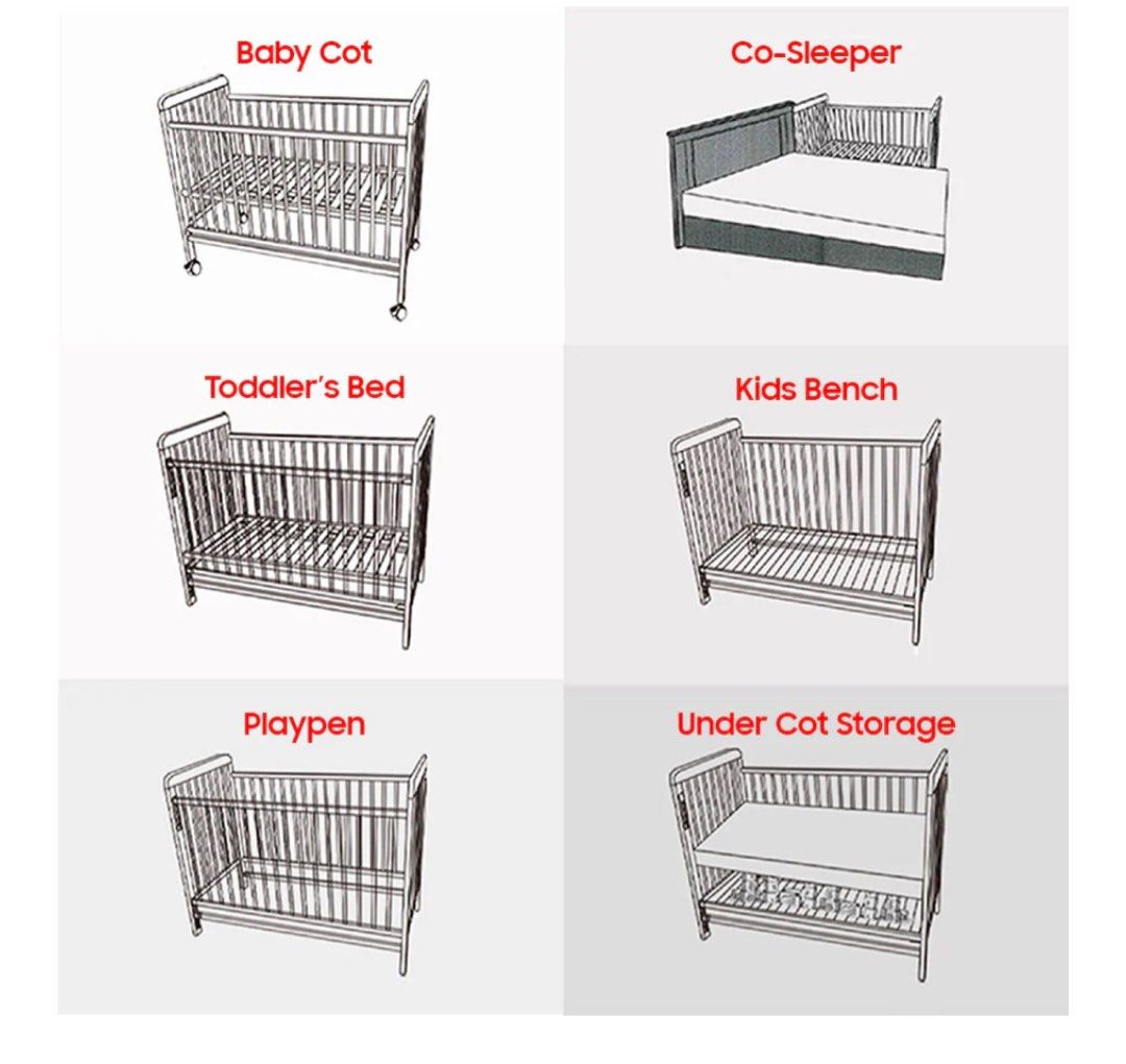 Picket and rail baby cot, Babies & Kids, Baby Nursery & Kids Furniture