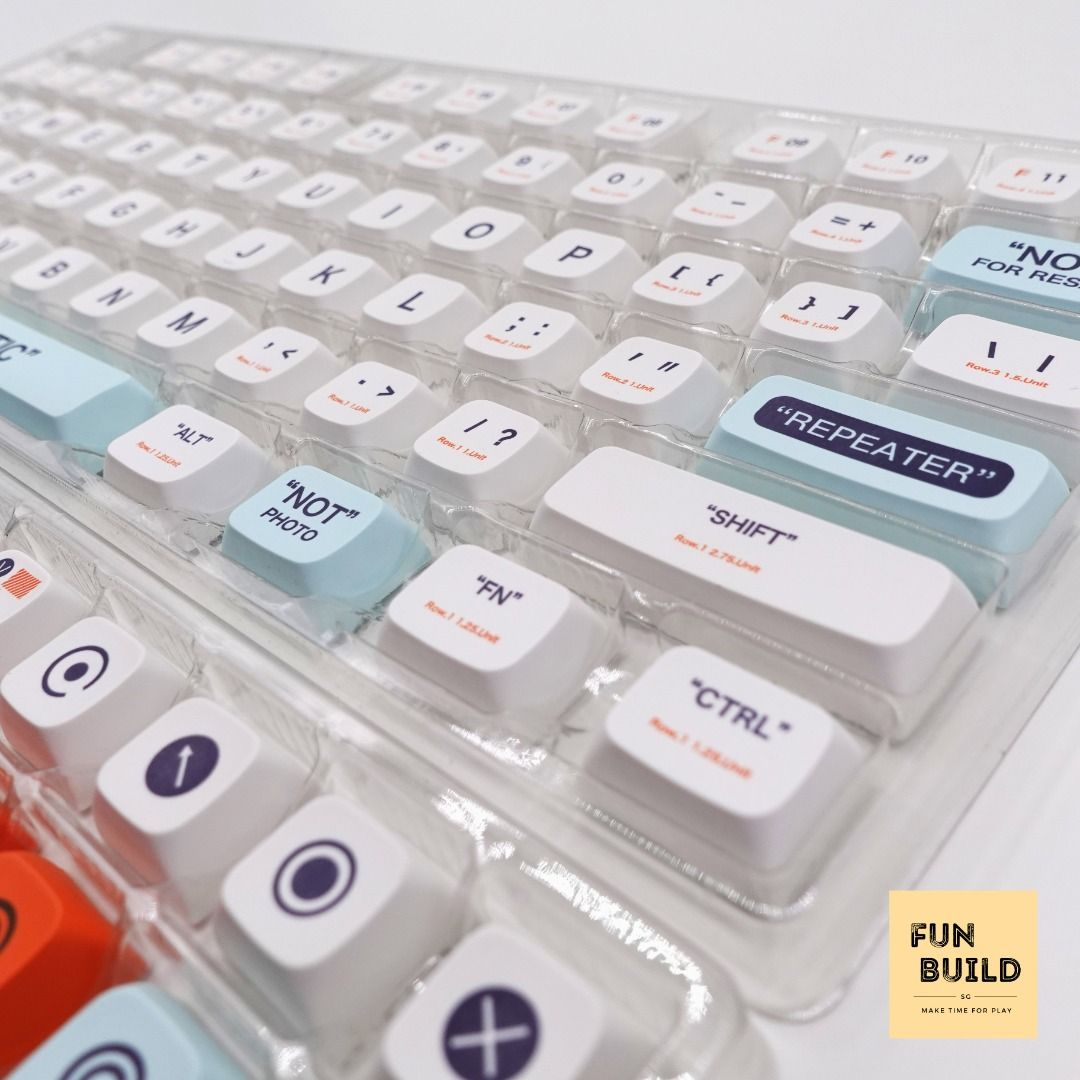 Plastic Theme Keycaps (with Mac keycaps) XDA Profile PBT Dye