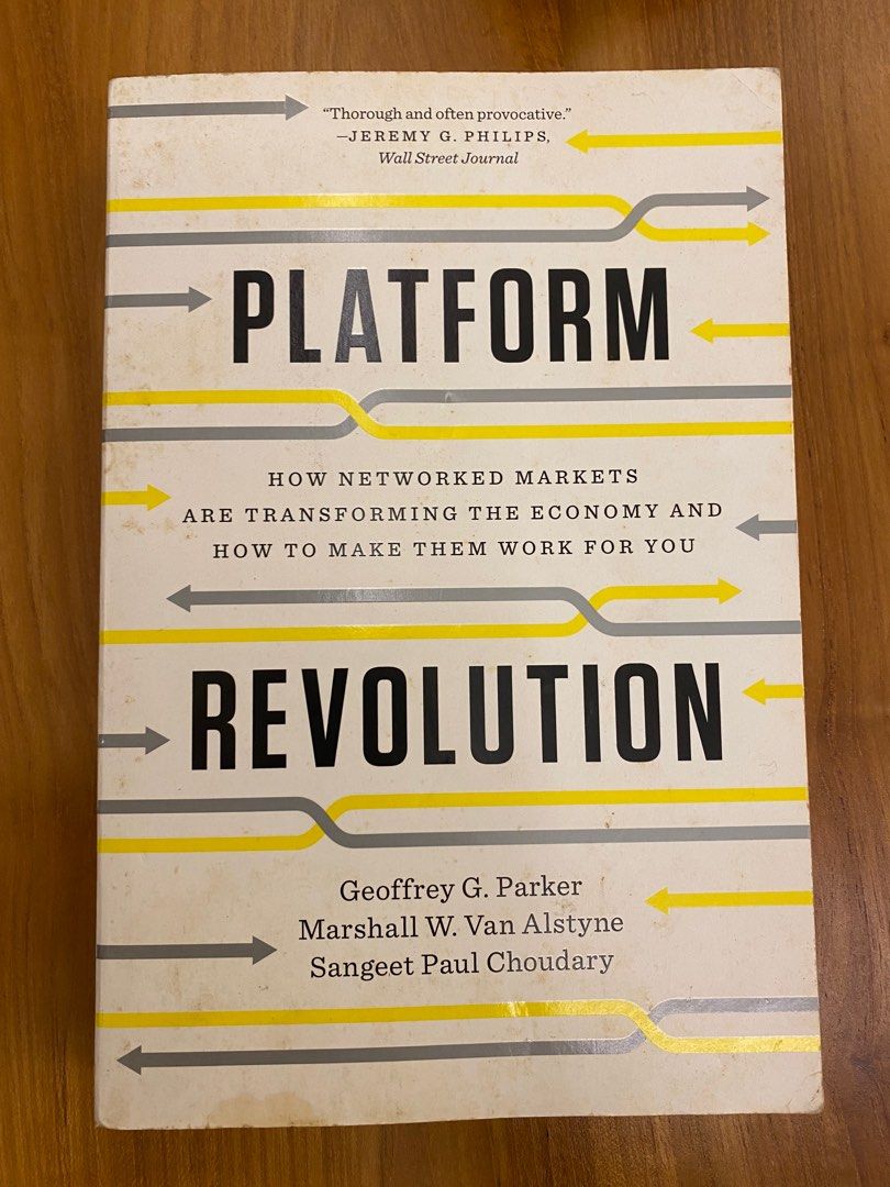 Platform Revolution (Category: Storybooks) located in Singapore. Submitted by surelylovelyart (Listing ID 1222748708, Image 1). Description: Business book on the platform revolution and key lessons. Original price $29 as seen on the 2nd picture.You get additional $2 off the total price for every additional book you buy on my profile .