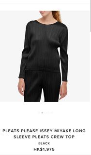 Pleats Please Black Issey Miyake Size 3, 女裝, 上衣, 襯衫- Carousell