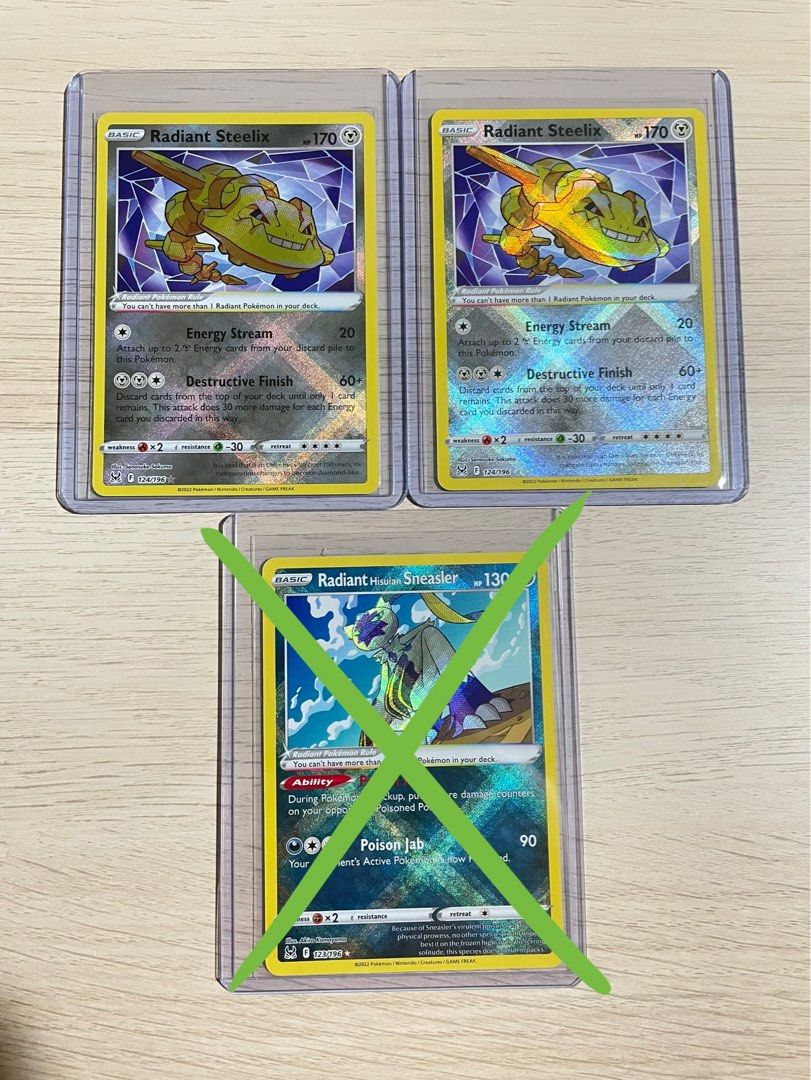 Pokemon Lost Origin - Radiant Steelix & Radiant Hisuian Sneasler - Pokmon TCG, Hobbies & Toys, Toys & Games on Carousell Pokemon Lost Origin - Radiant Steelix & Radiant Hisuian Sneasler - Pokmon TCG, Hobbies & Toys, Toys & Games on Carousell