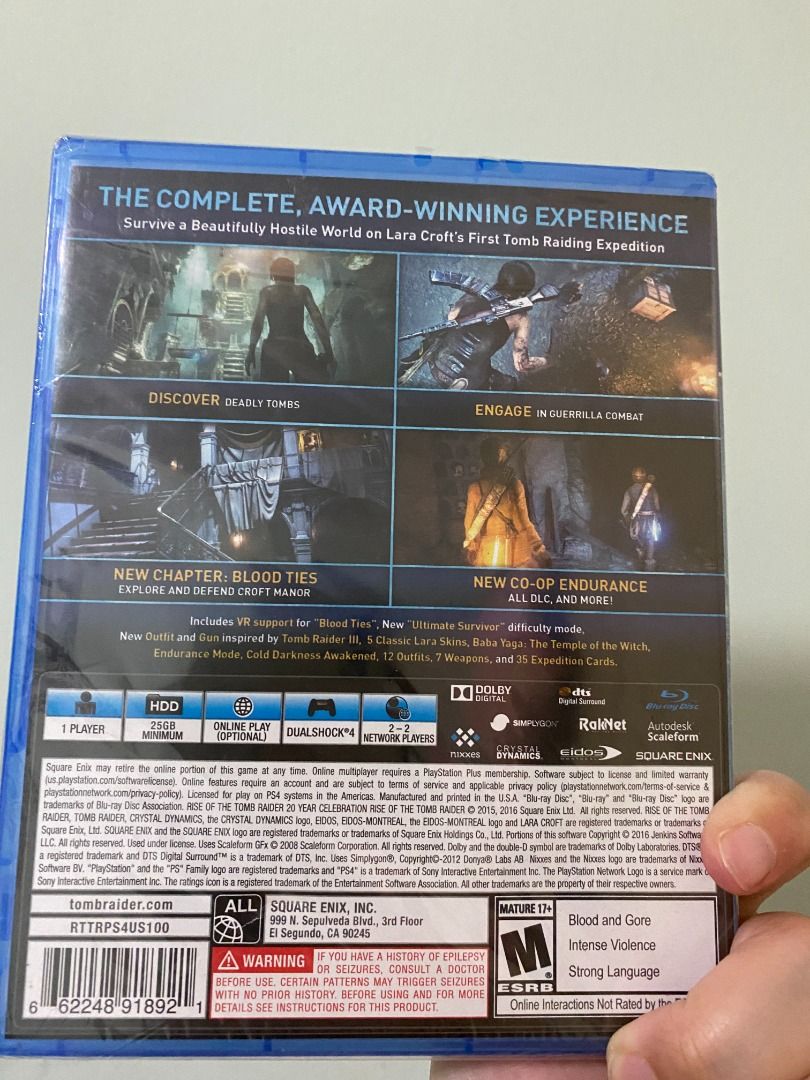 Jeu PS4 Rise Of The Tomb Raider (20ème Anniversaire) - Complet En Boîte - Bon état