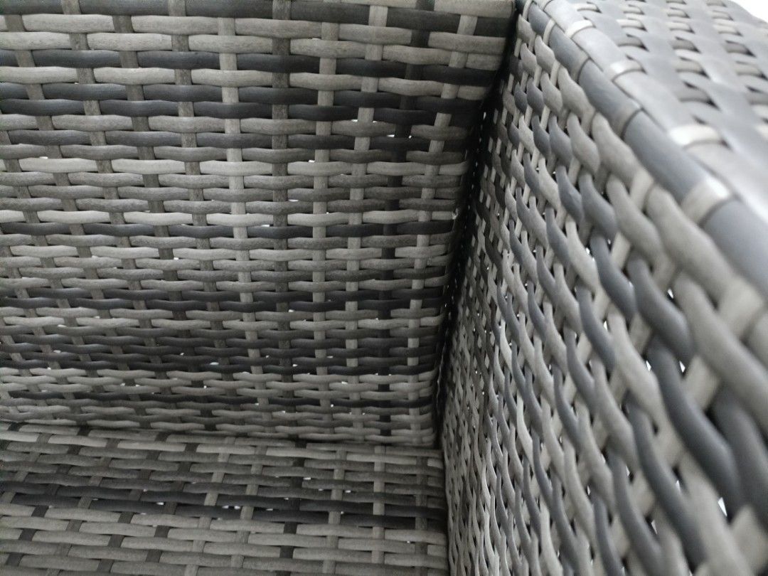 RALIANA LShaped Rattan Sofa with Coffee Table in MIX GREY PE WICKER