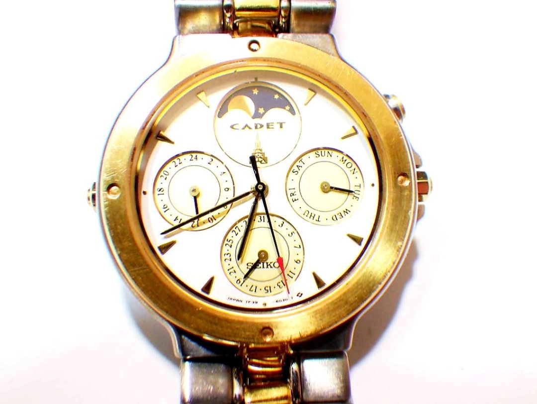 2025人気の JDM Authentic Rare] Vintage MoonPhase Cadet Presage Seiko 時計