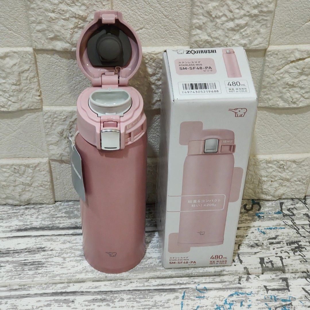 Zojirushi Stainless Steel Mug 480ml Pink Sm-Sf48-Pa