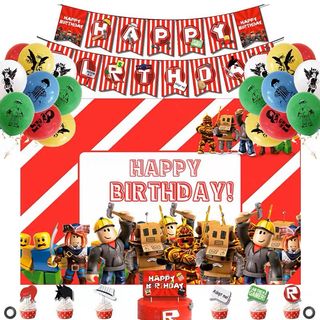 [Ready Stock] New Arrival ~彩虹朋友Rainbow Friends Roblox(Design 2) theme Happy  birthday banner backdrop background(Approx 100 x 150cm) ～ Party Deco.